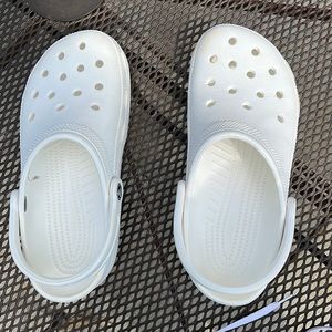 White uni sex crocs